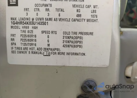 2003 Buick Lesabre Limited from USA, damaged, VIN 1G4HR54K83U143501